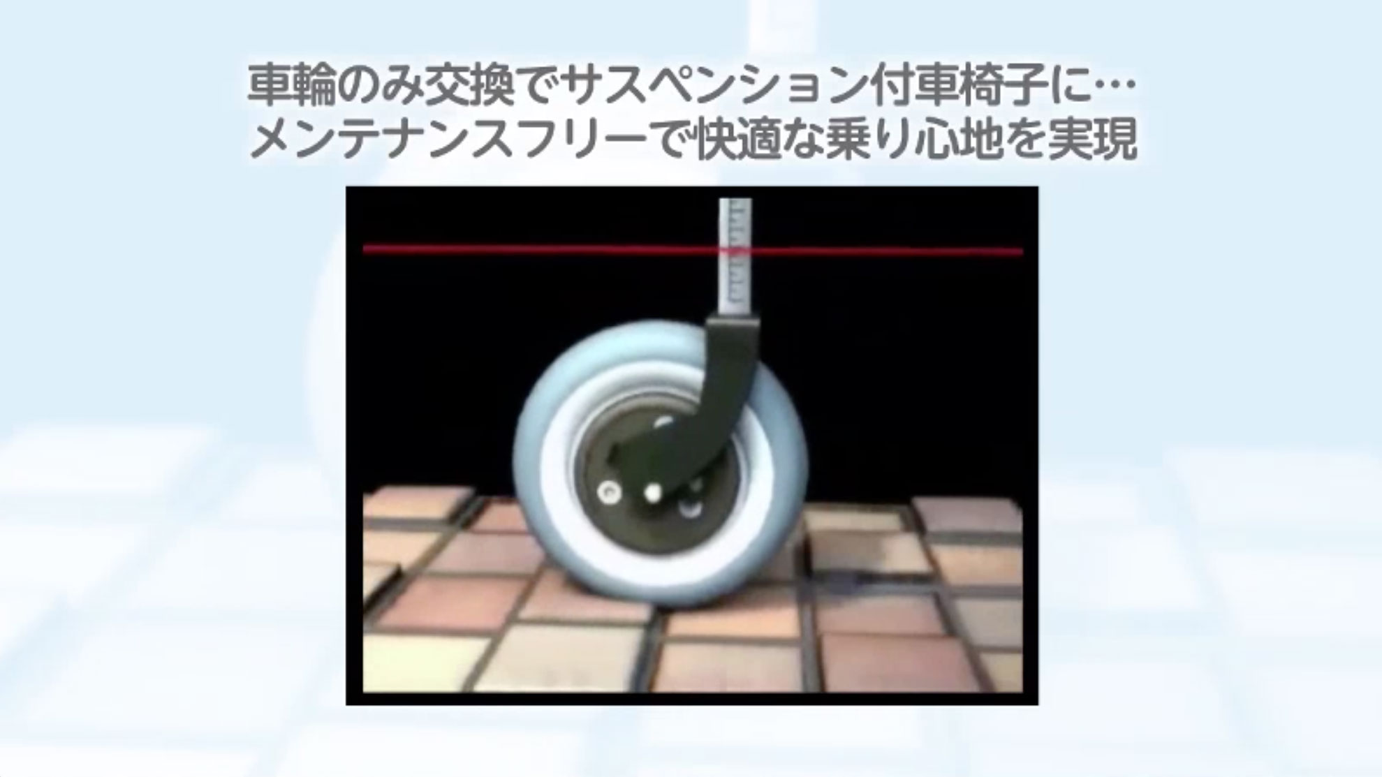 車椅子用サスペンションホイール アブソレックス | 新家工業株式会社